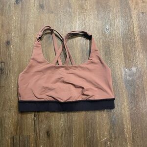 Lululemon Athletica Cross-Back Sports Bra - Brown and Black